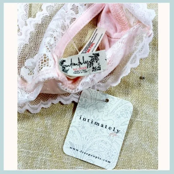 Free People Solid Lace Bralette - Pink, Free People Pink Lace Bralette Size XS - Picture 8 of 10